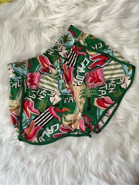 Blue Steel High Waist Summer Beach Linen Blend Shorts